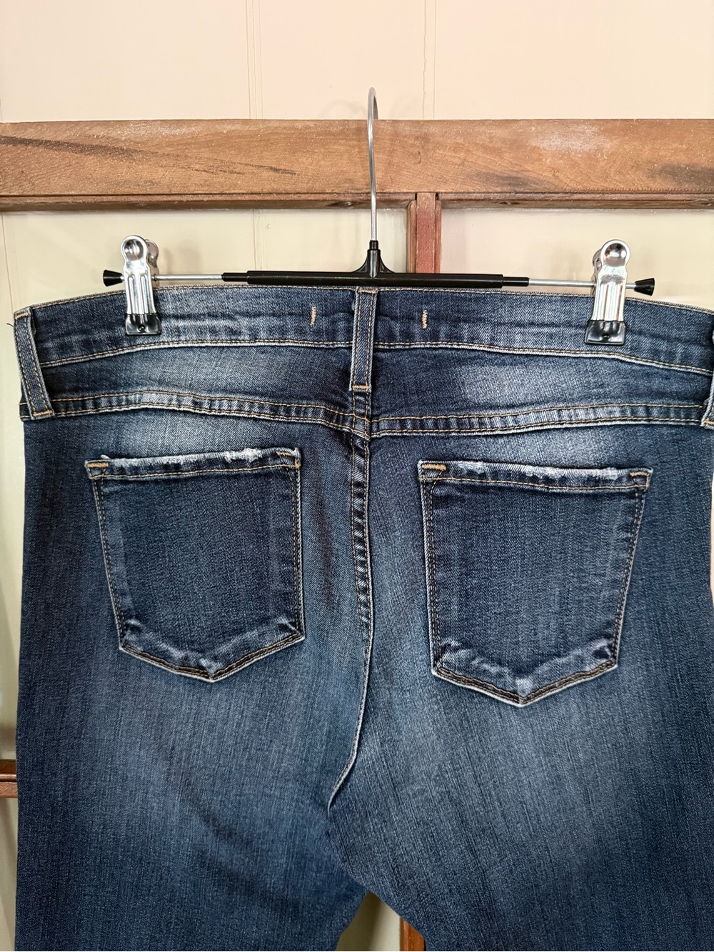 Flying Monkey Low Rise Skinny Blue Jeans Size 30 Made in USA Y2K Stretch Denim - Picture 13 of 15